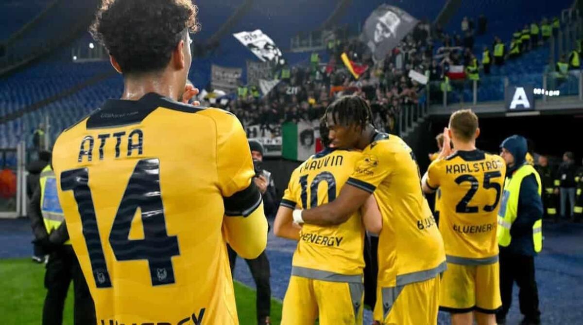 L'Udinese sfiora l'impresa, finisce 1-1 all'Olimpico contro la Lazio - 