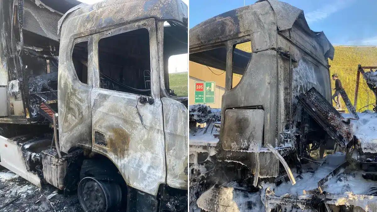 Autoarticolato in fiamme: morti 92.000 pulcini, in salvo il conducente - 