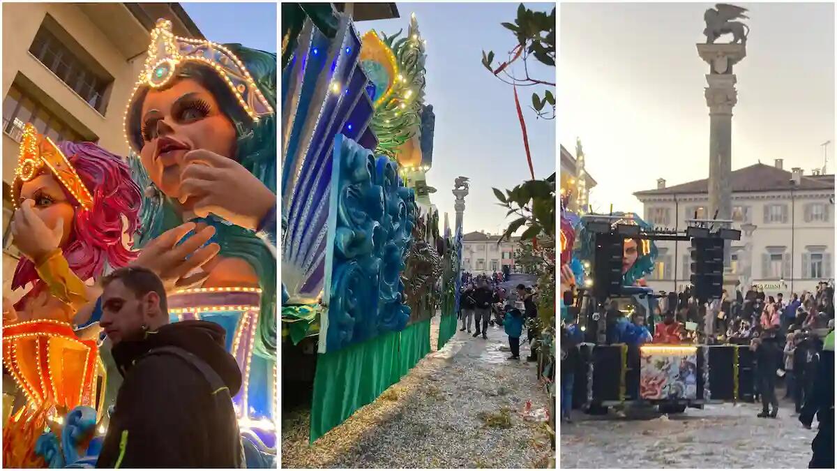 Carnevale di Udine, enorme successo: dopo 15 anni il grande ritorno della sfilata dei carri nel centro storico - 