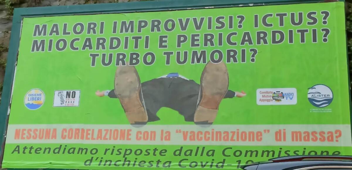 «Malori improvvisi, pericarditi e turbo tumori», ecco i manifesti "No Vax" a Trieste: è polemica - 