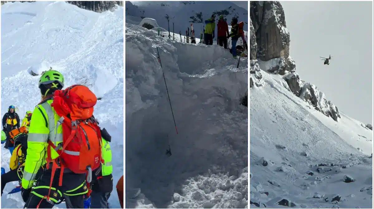 Cortina, estratti tutti i dispersi, due sono gravi. Le immagini della valanga e chi sono i tre scialpinisti. - 