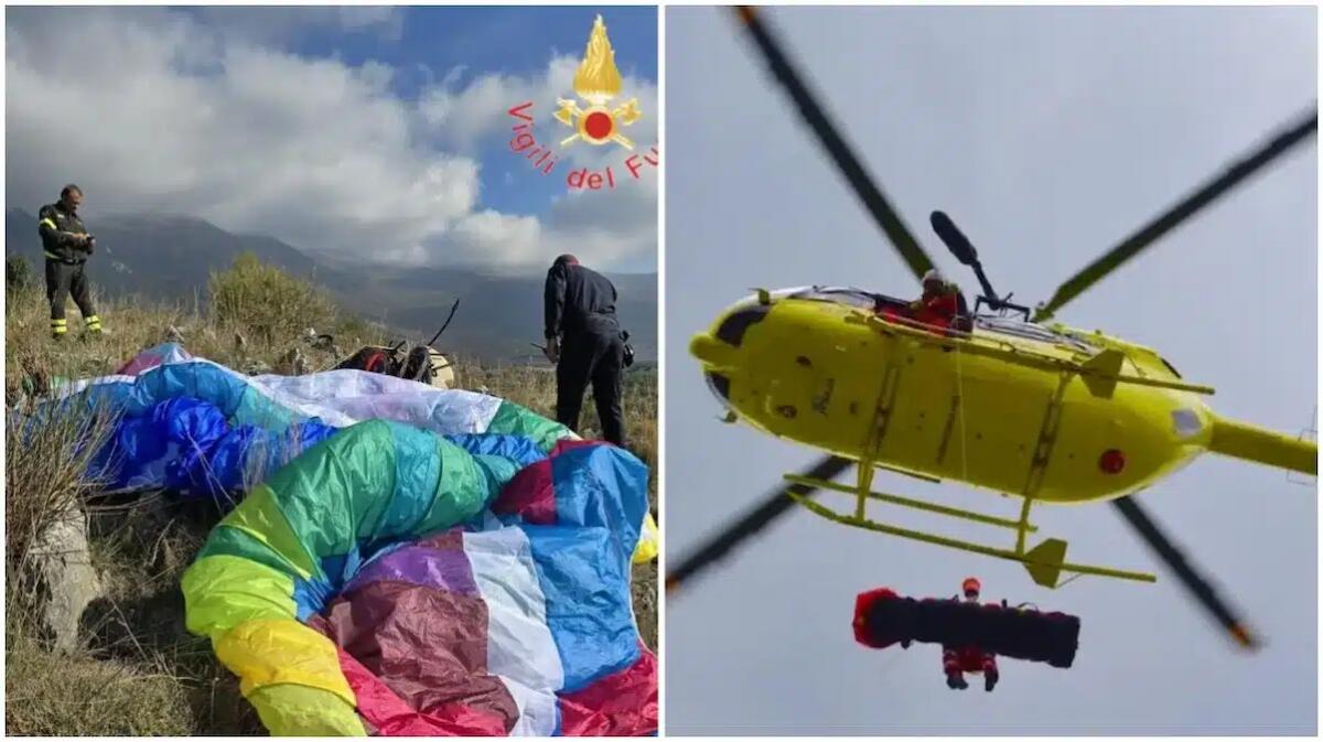 Si schianta al suolo col parapendio durante il decollo: è grave un 44enne tedesco, elitrasportato in ospedale - 