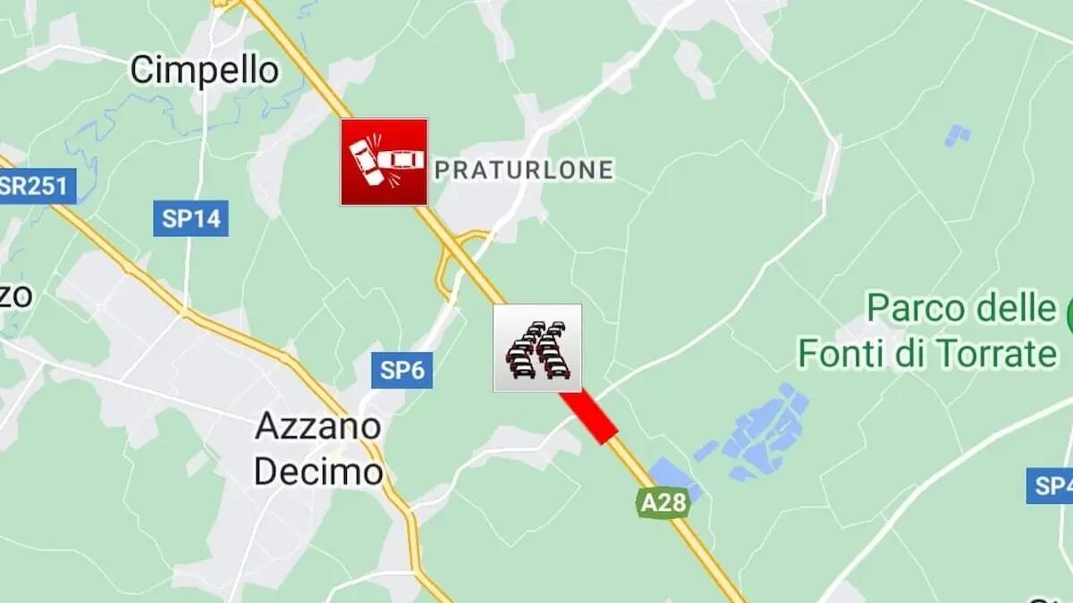 Incidente mortale sulla A28 tra Azzano Decimo e Villotta: scontro tra due auto e un camion, una vittima - 