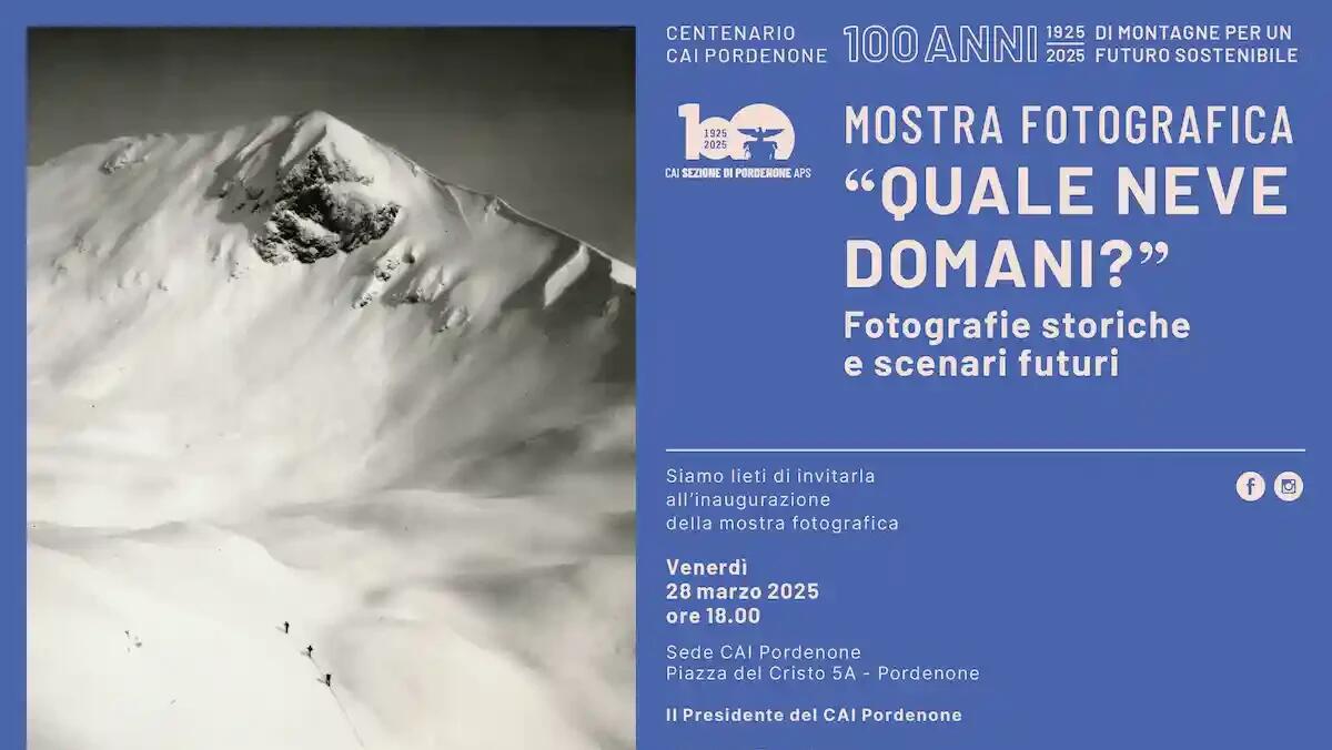 "Quale neve domani?" – Una mostra sulla montagna e il cambiamento climatico a Pordenone - 