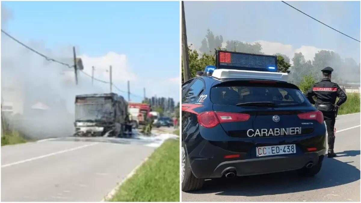 Autobus con studenti prende fuoco: veicolo distrutto completamente dalle fiamme, 30 ragazzi evacuati - 