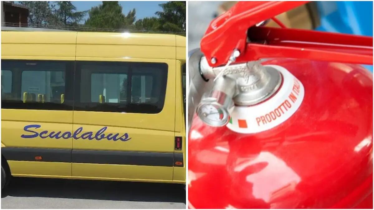 Paura sullo scuolabus, bimbo attiva l'estintore: autista ferma il mezzo, problemi respiratori per i piccoli - 