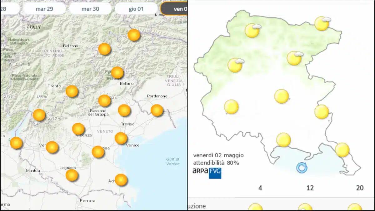 Assaggio d'estate in arrivo a Nord Est: sole e temperature in aumento in Veneto e Friuli - 