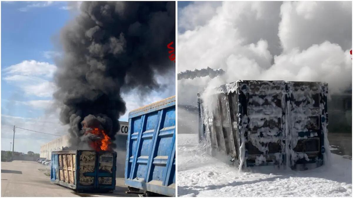 Rimorchio prende fuoco: l'autista nota le fiamme e ferma il camion in tempo, intervento durato ore - 