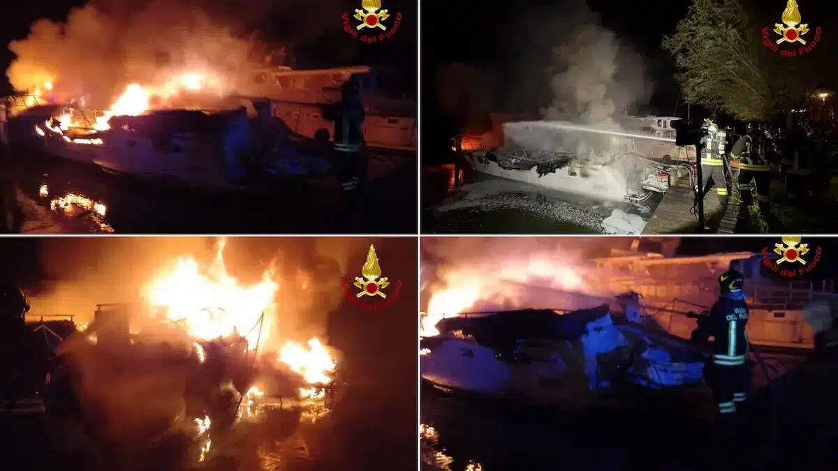 Tragedia a Palazzolo dello Stella, barca a fuoco nella notte: morta una donna, grave un uomo - 