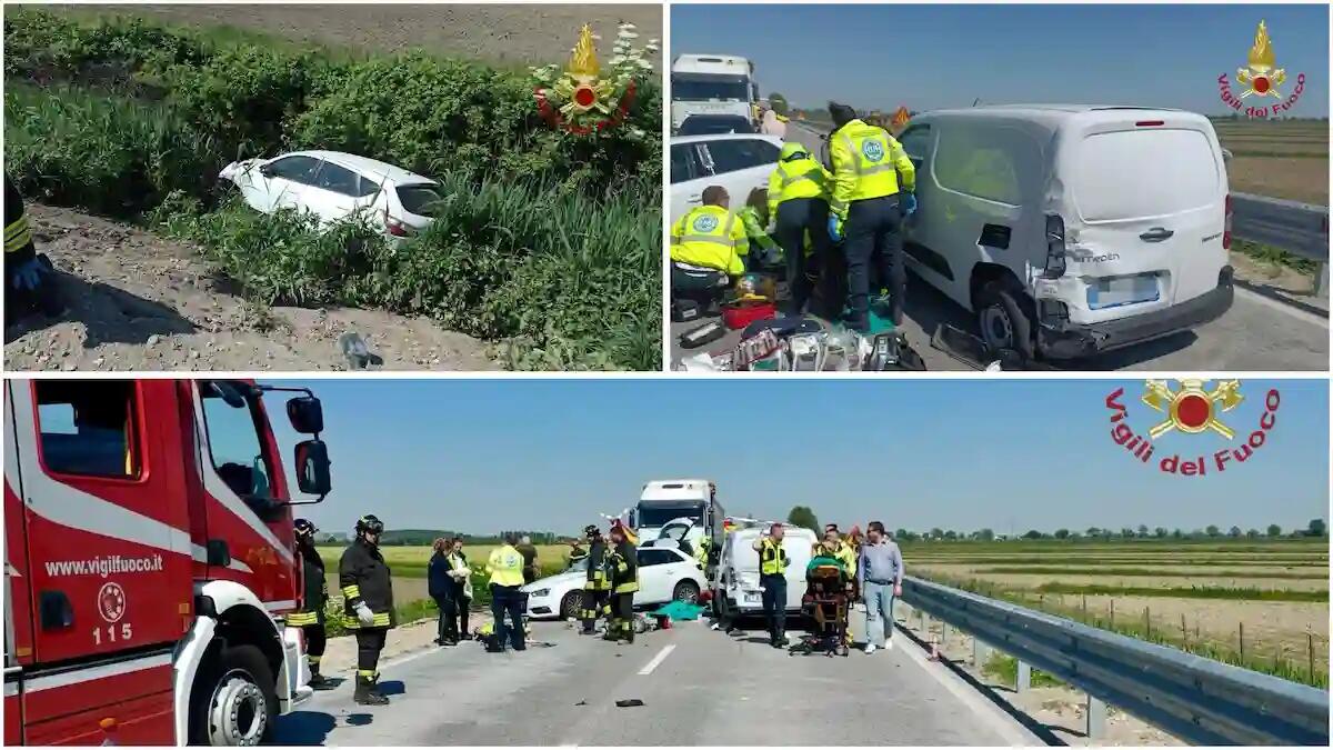 Tragico incidente sulla SS14, coinvolte tre auto e una moto: il centauro perde la vita - 