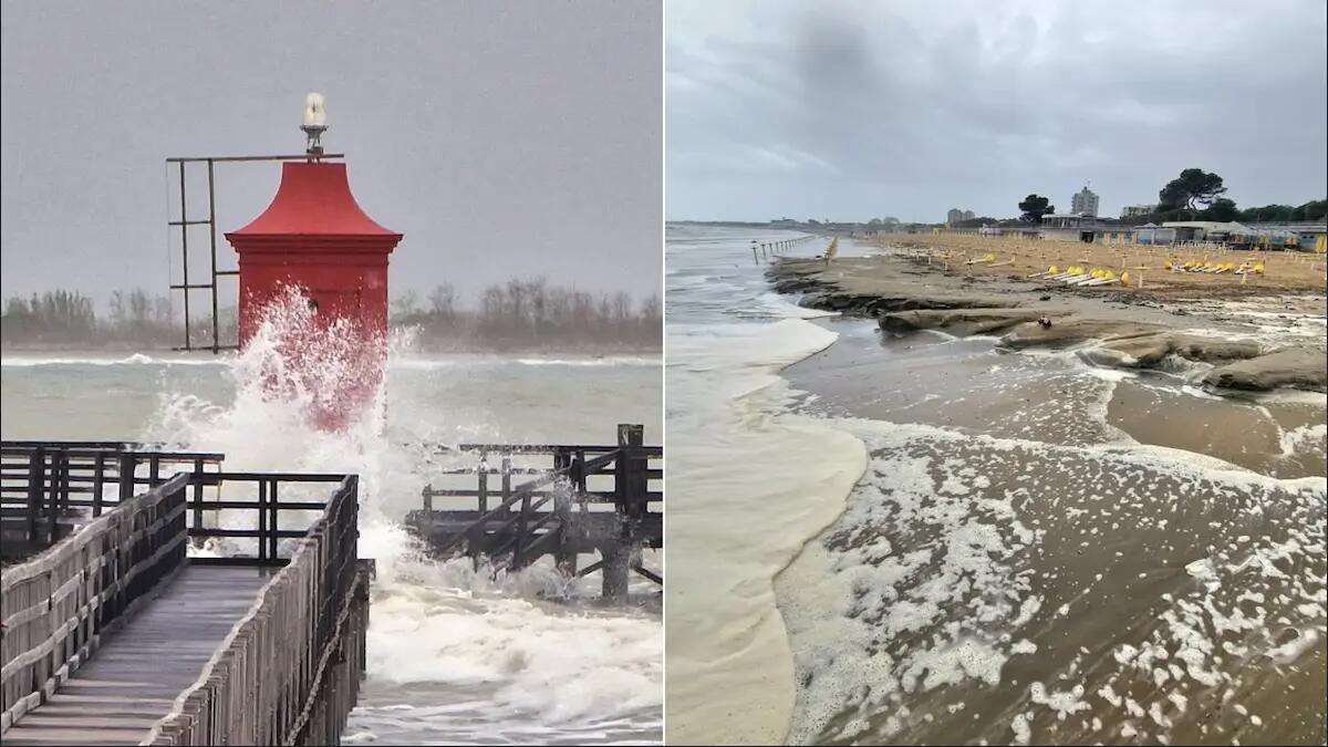 Lignano devastata dalle mareggiate: ancora danni agli arenili | FOTO - 
