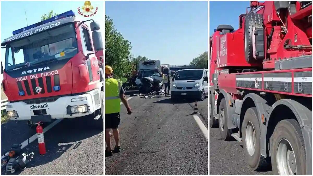 Scontro tra due mezzi pesanti, un conducente rimane schiacciato: estratto dalle lamiere senza vita - 