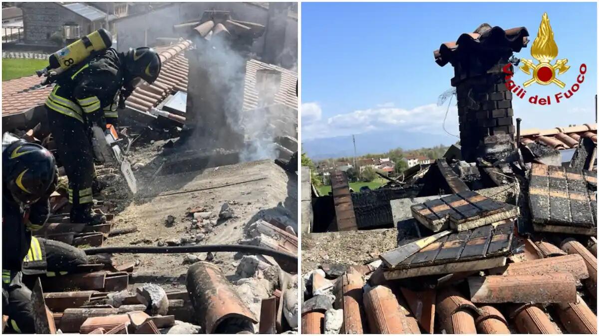 Fiamme dalla canna fumaria: brucia il tetto in legno di una casa, danni a travi e mansarda - 