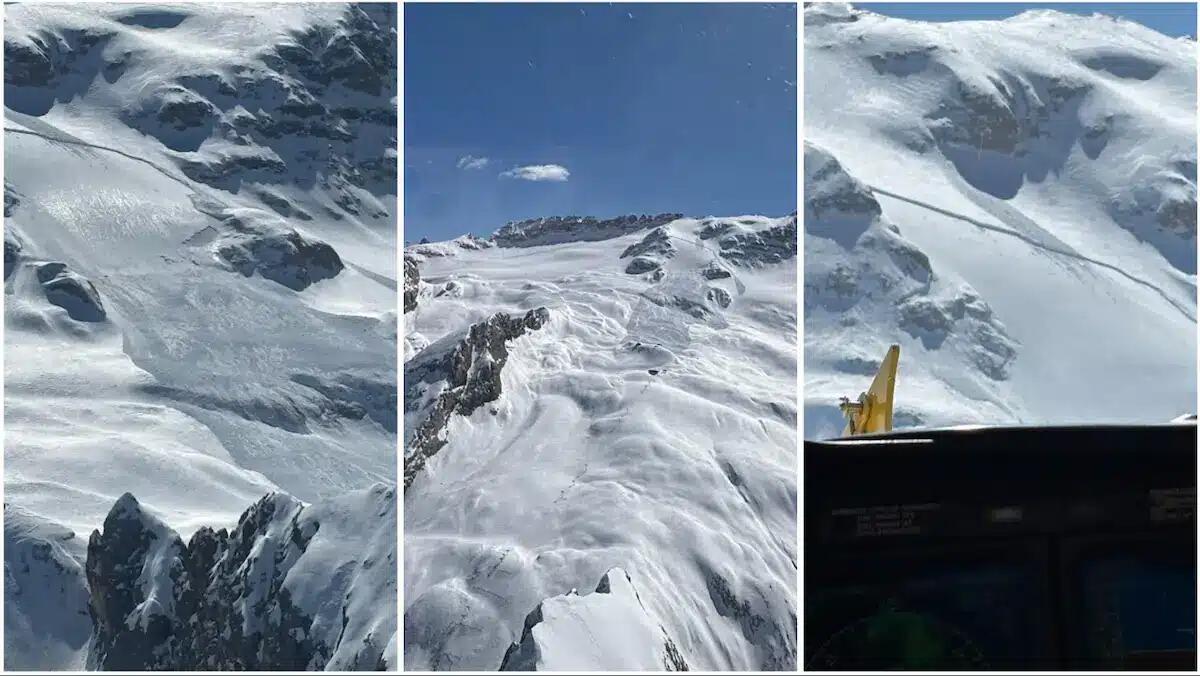 Travolti dalla neve, recuperati e salvati gli scialpinisti, un ferito. Le immagini della valanga sulla Marmolada. - 