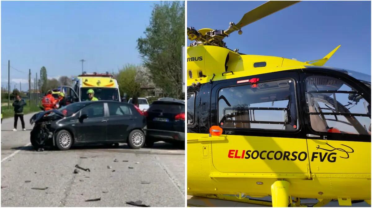 Schianto tra 3 auto a San Vito al Tagliamento: foto dell'incidente, le condizioni dei bambini e dei feriti - 