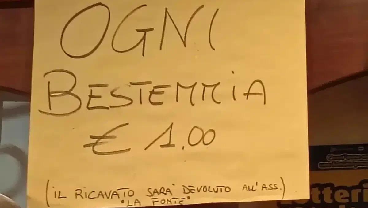 "Tassa sulla bestemmia" al bar: devoluto in beneficenza il denaro ricavato - 