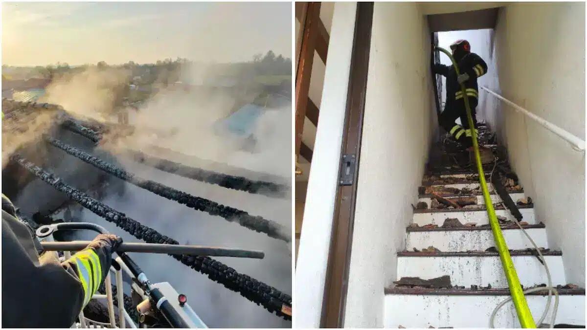 Casa colonica avvolta dalle fiamme all'alba: gravi danni alla struttura, crollato il tetto in legno - 
