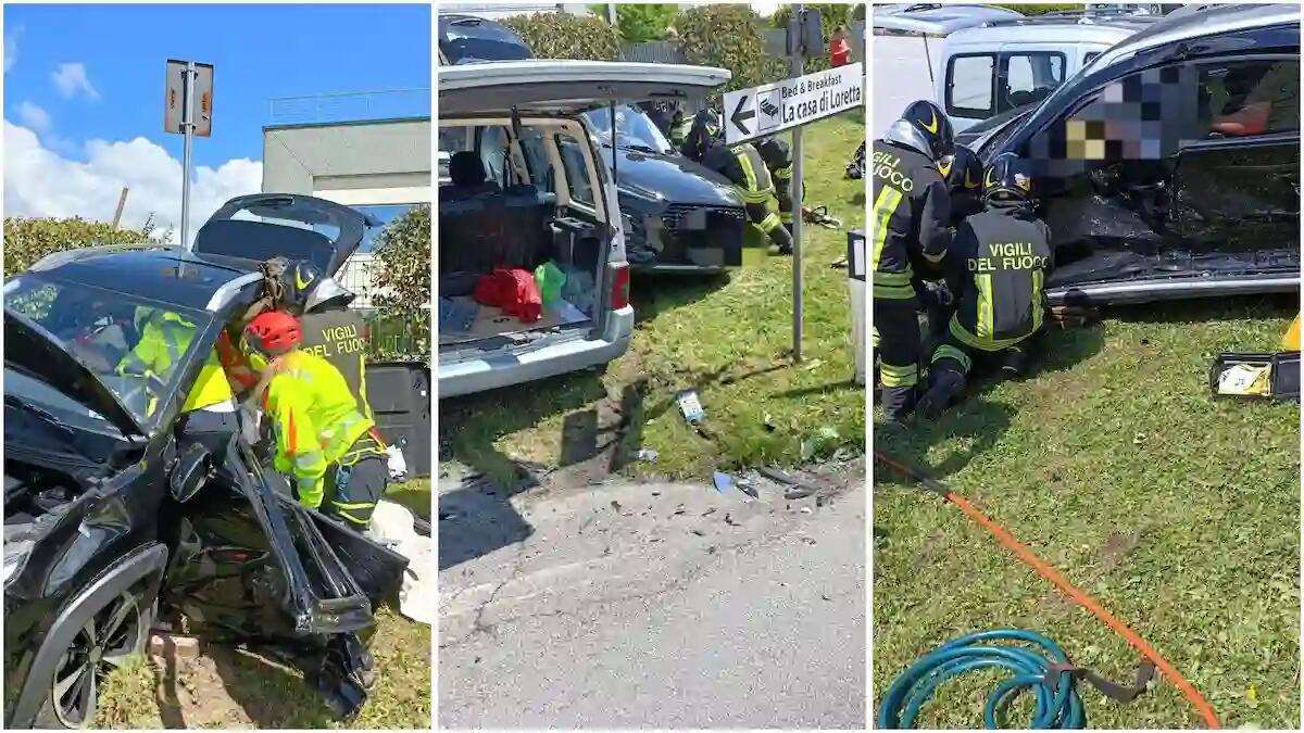 Scontro tra due auto di cui una alimentata a GPL: due persone intrappolate tra le lamiere - 