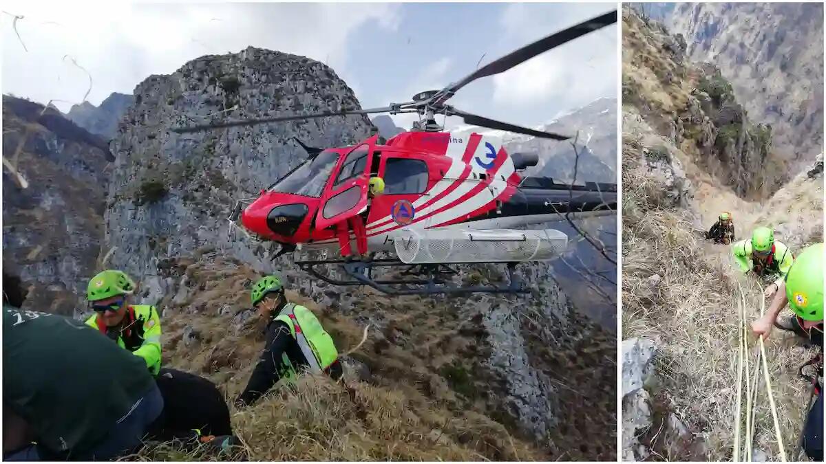 Tre emergenze in poche ore in montagna: una caduta in baita e i salvataggi di un escursionista e di un cane - 