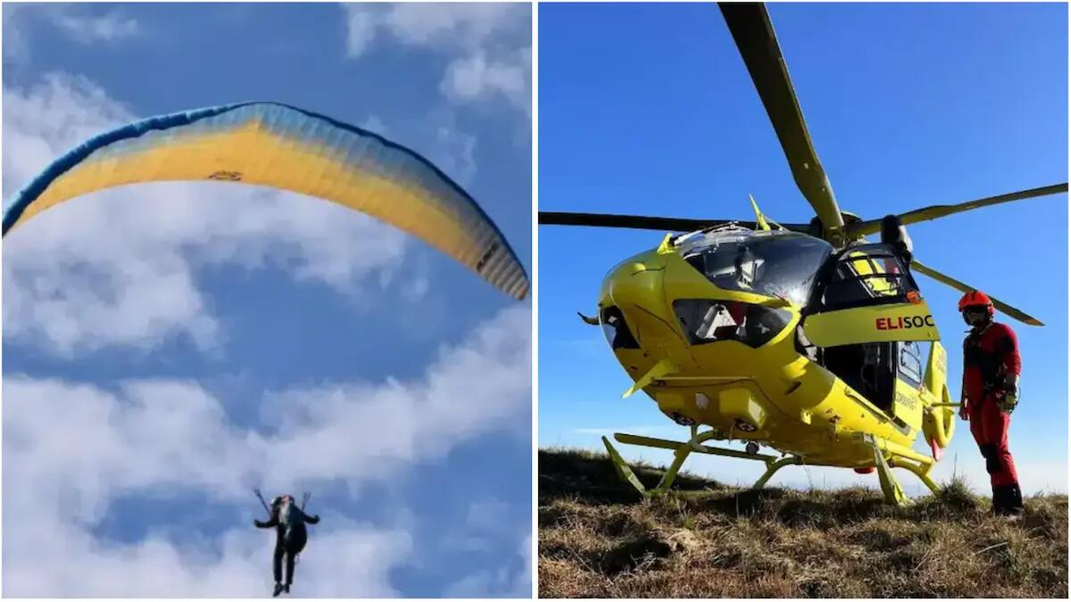 Precipita con il parapendio, attimi di terrore per un 55enne: elitrasportato in ospedale - 