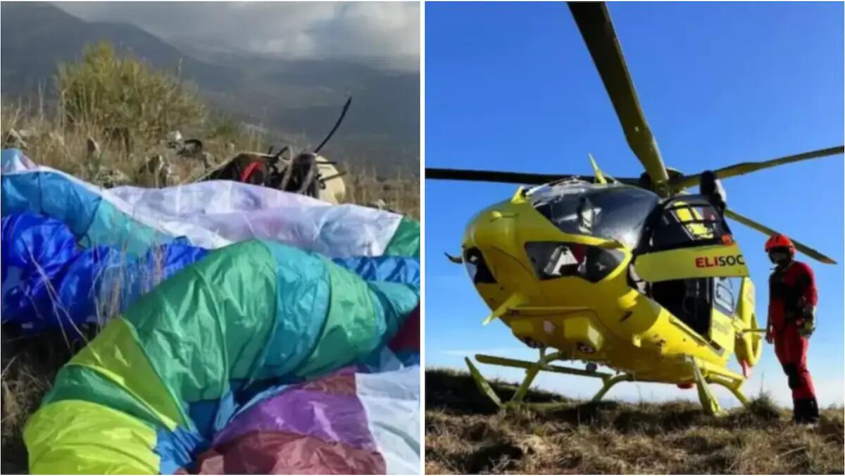 Gemona, parapendista precipita durante il decollo: 31enne elitrasportato in ospedale - 