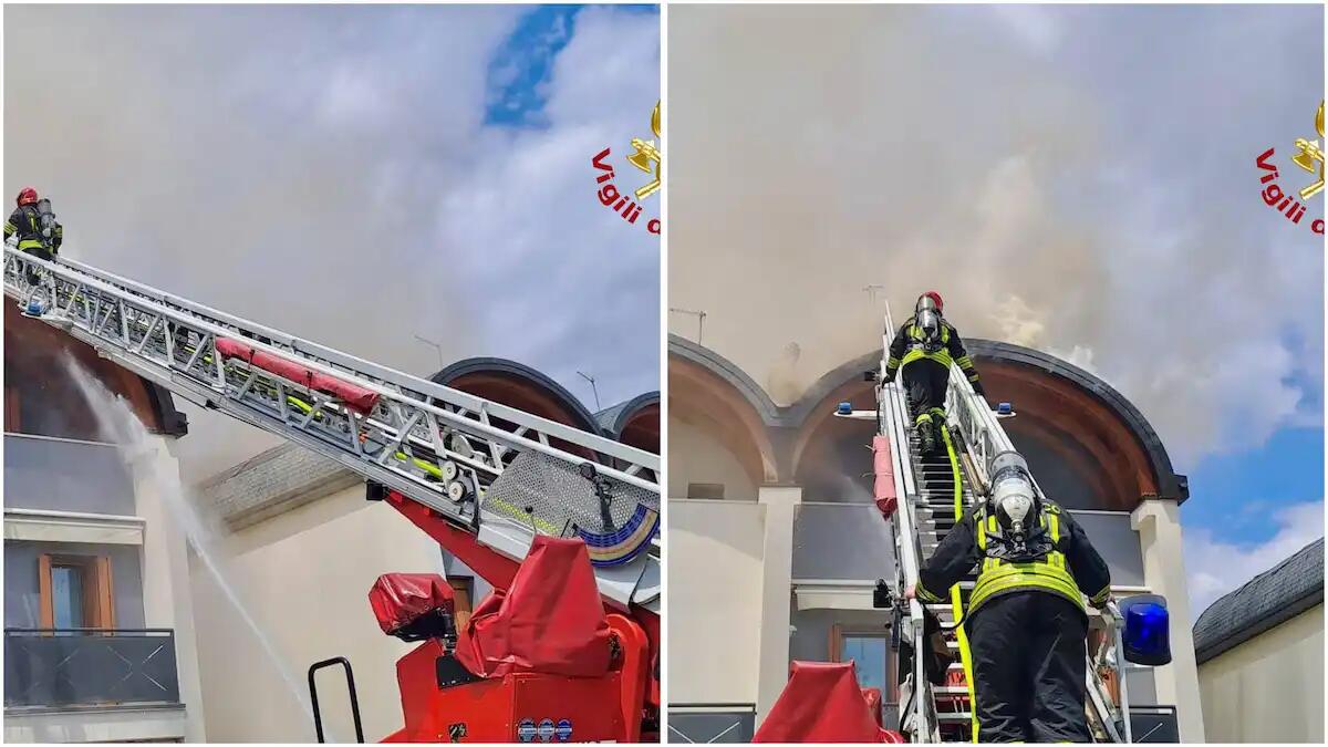 Incendio sul tetto di una casa, le fiamme si propagano dall'impianto fotovoltaico: probabile guasto - 