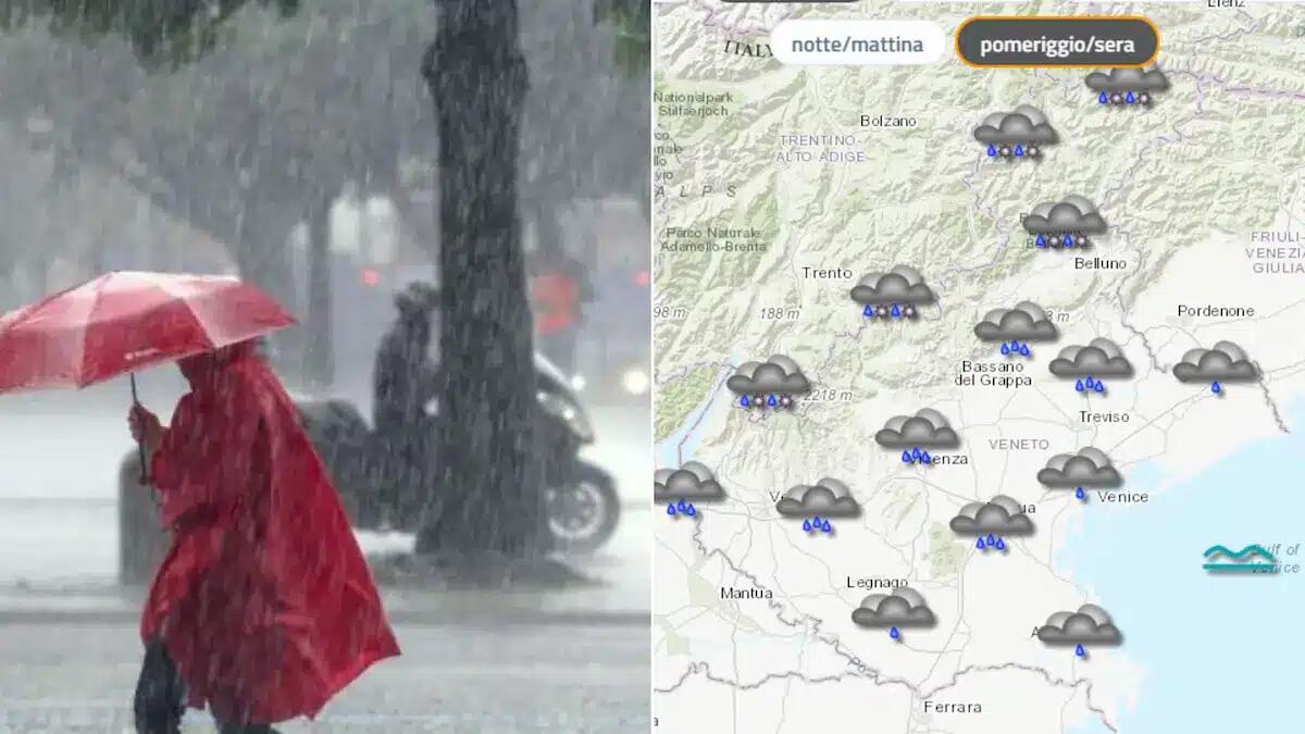 Allerta meteo in Veneto: «temporali, piogge intense e frane». Quali sono le zone più a rischio -