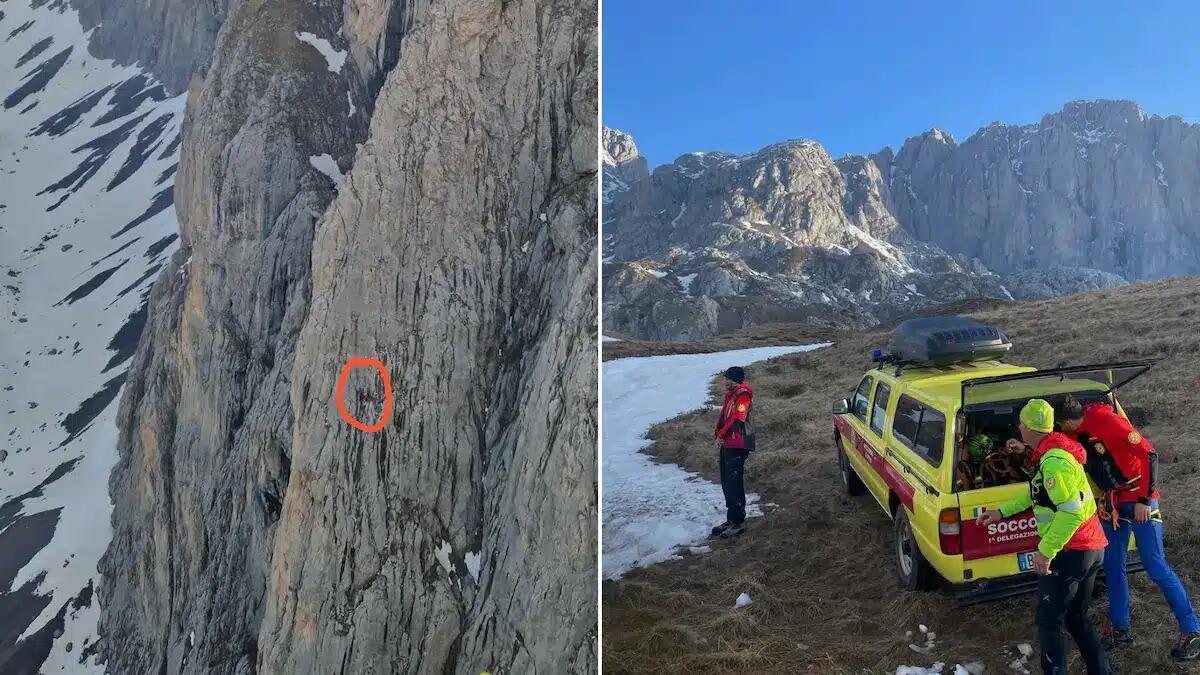 Tre alpinisti recuperati a 2400 metri dopo una notte all'addiaccio. Cosa è successo - 