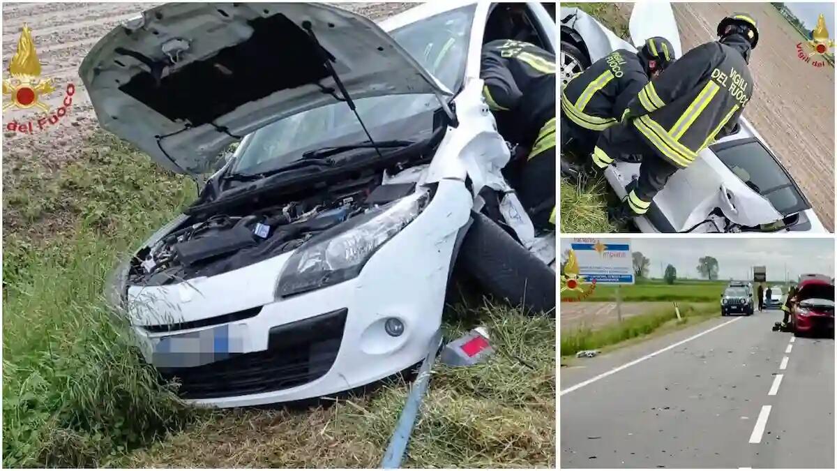 Scontro tra due auto, feriti entrambi i conducenti: rimasti bloccati nei rispettivi abitacoli - 