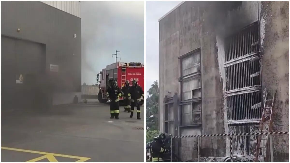 Alta colonna di fumo da un'azienda, scatta l'allarme: fiamme domate in tempo, ingente intervento dei Vigili - 