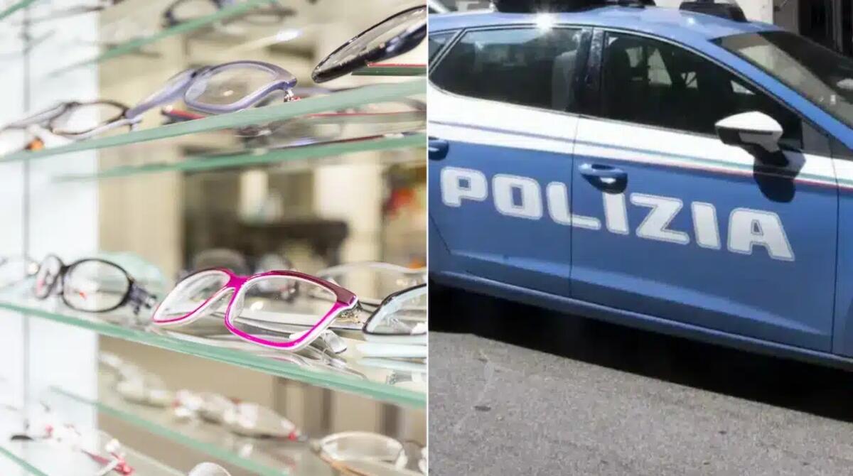 Spaccata in un'ottica a Udine: ladri rompono la vetrata con un tombino, circa 15mila euro il bottino -