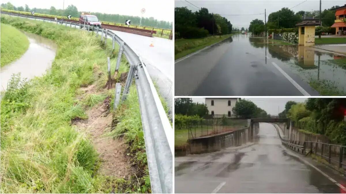 Sottopassi allagati, strade sommerse e smottamenti: le prime immagini dei danni provocati dal maltempo - 