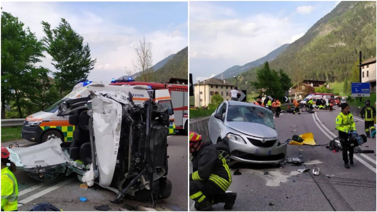 Ancora sangue sulle strade del Nord Est, scontro tra 3 auto e una moto: morto il centauro - 