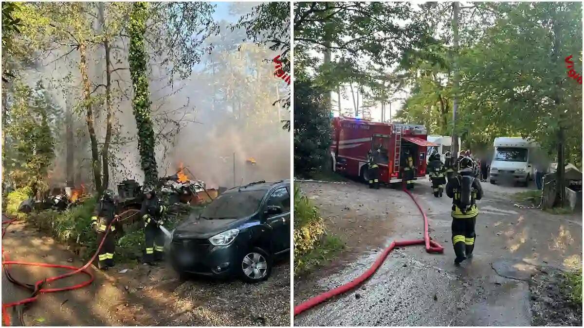Paura in campeggio: camper in fiamme scatena una serie di esplosioni - 