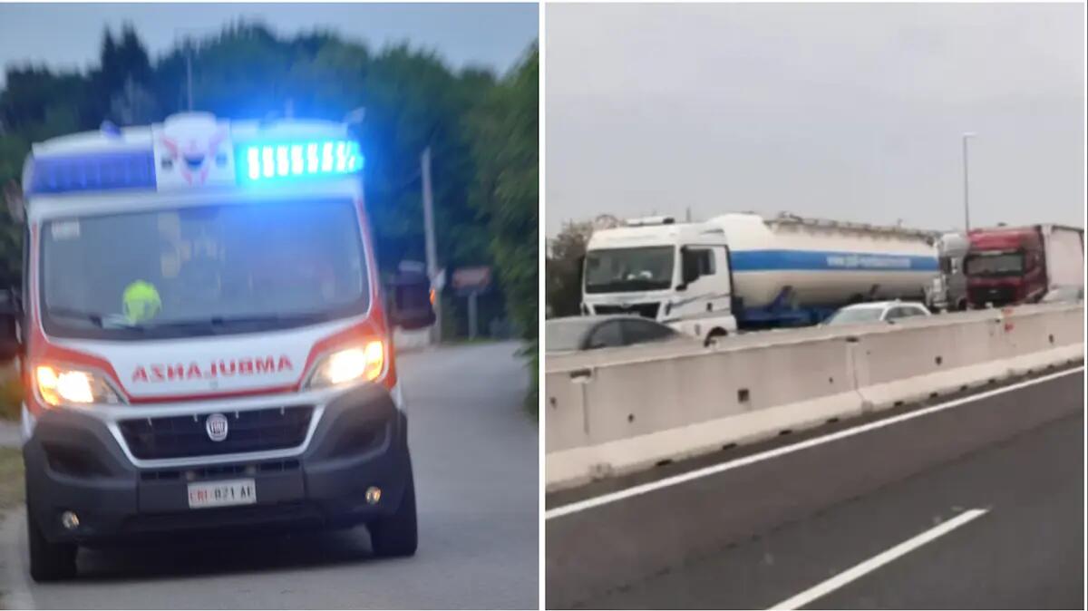 Incidente sull’A28 tra Porcia e Pordenone, coinvolti 5 mezzi: una persona incastrata, traffico bloccato -