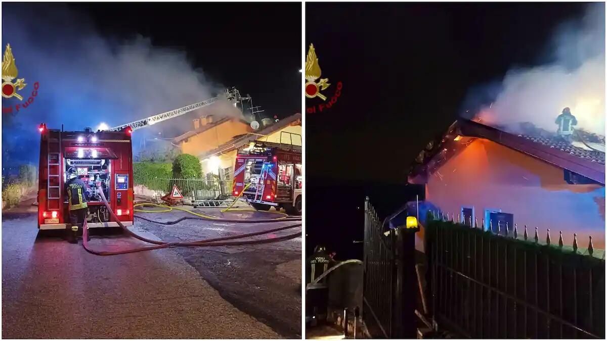 Terrore nella notte, un violento incendio distrugge il tetto di una casa: danni ingenti ma nessun ferito - 