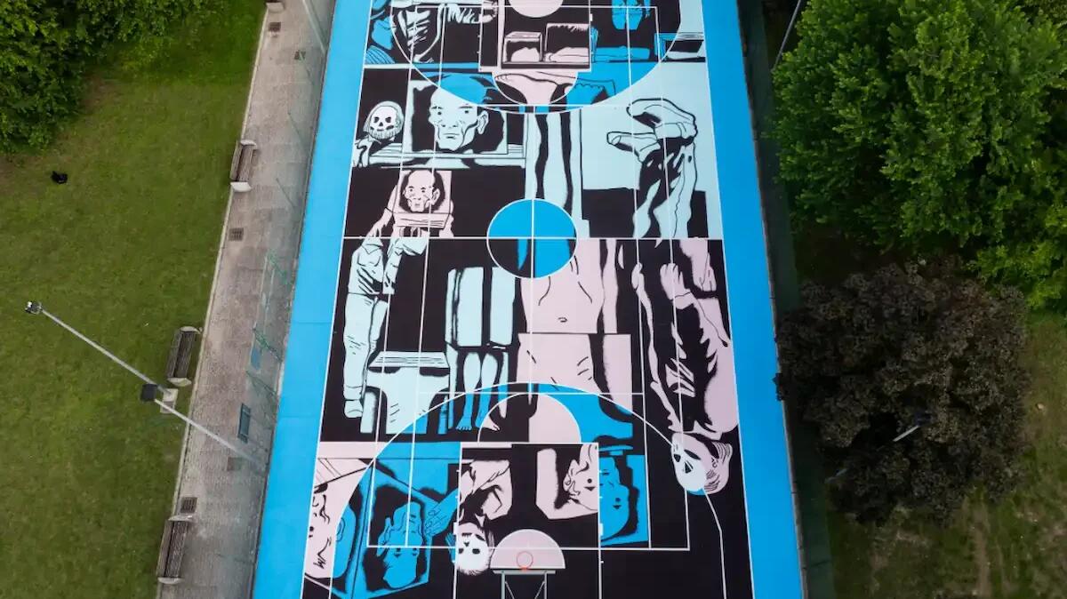 L’arte di Pasolini prende vita a Pordenone: un campo da basket trasformato in un'opera pubblica - 