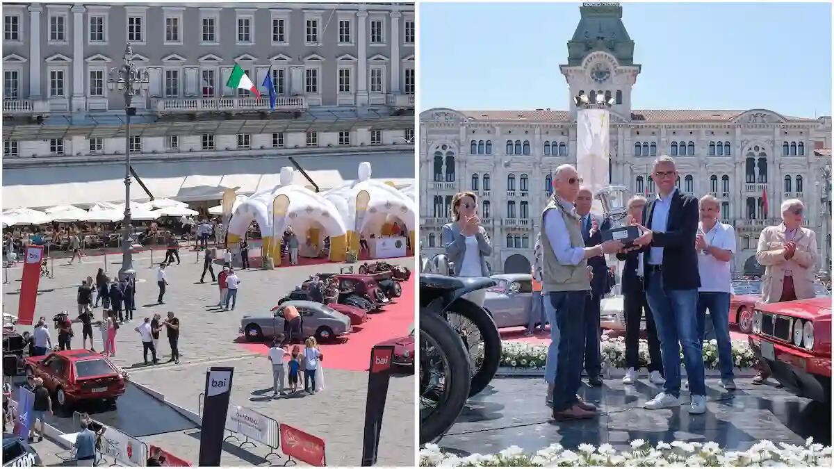 Trieste capitale dell'auto d'epoca, sfilano i miti in P.zza Unità d'Italia: trionfano Lancia Lambda e Delta S4 - 