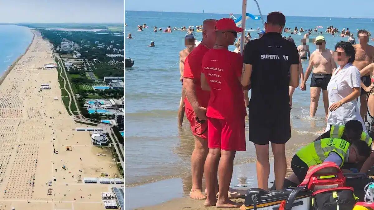 Colpita da un malore in spiaggia a Bibione, turista salvata in extremis - 