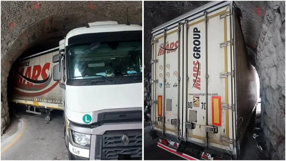 Camion rimane incastrato in galleria: viabilità bloccata sulla regionale 52 Bis - 