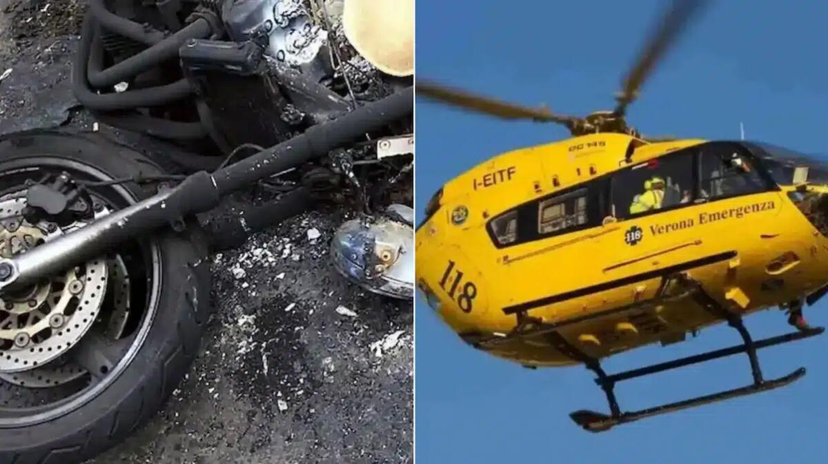 Perde il controllo della moto e finisce in un canale: centauro elitrasportato in codice rosso - 