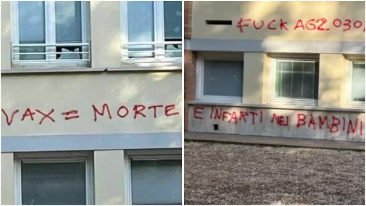 "Vaccino=morte": scuola dell'infanzia imbrattata con scritte no vax. Il sindaco: "Giù le mani dai bambini". - 