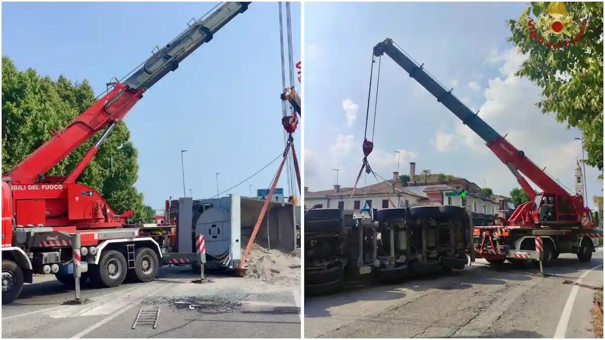 Terribile schianto tra una corriera e un camion, il mezzo pesante si ribalta: il bilancio è di tre feriti - 