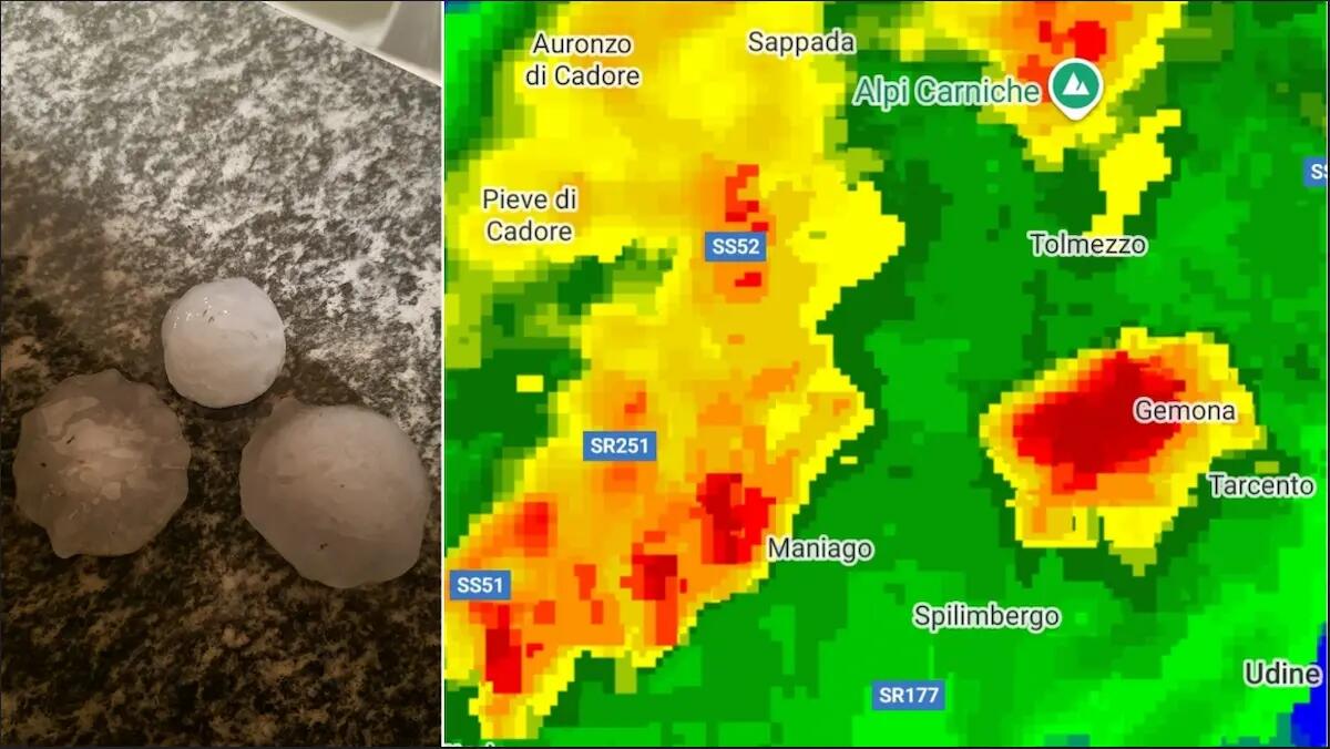 Temporali violenti e grandine a breve tra Veneto e Friuli: ecco dove colpiranno - 