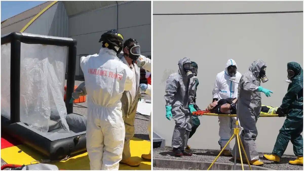 Verona, maxi esercitazione dei Vigili del fuoco: testata la risposta in caso di emergenza con gas tossico - 