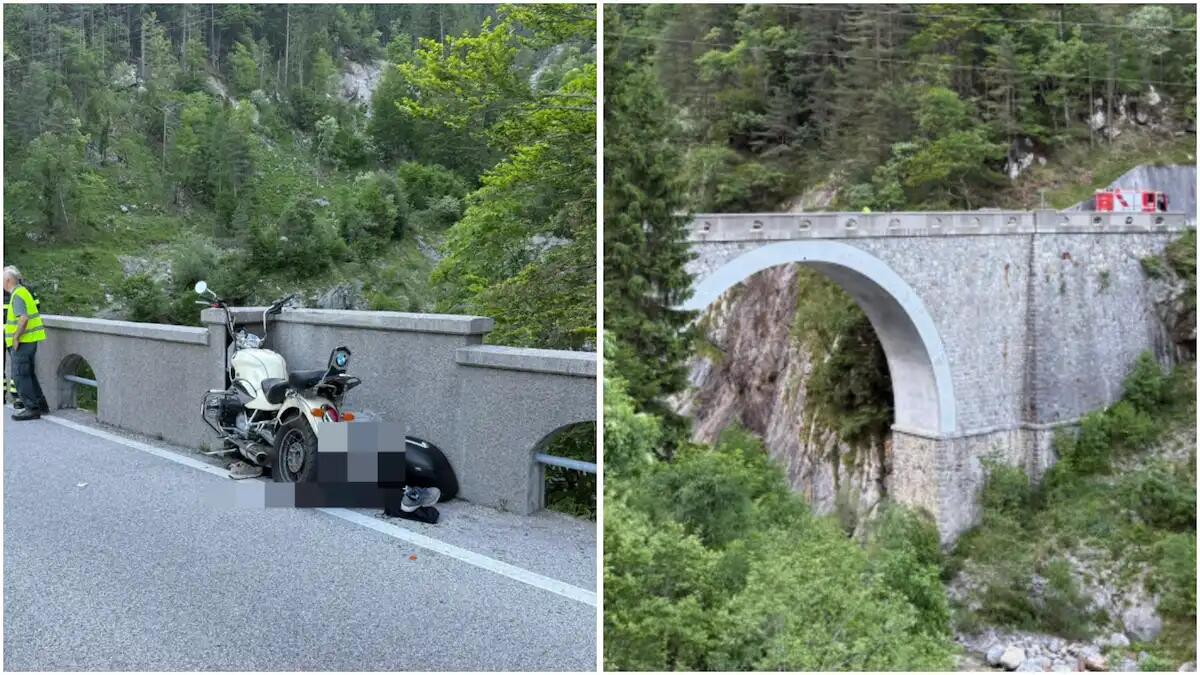 Pontebba, si schianta con la moto e precipita dal ponte: 58enne muore sul greto del torrente - 