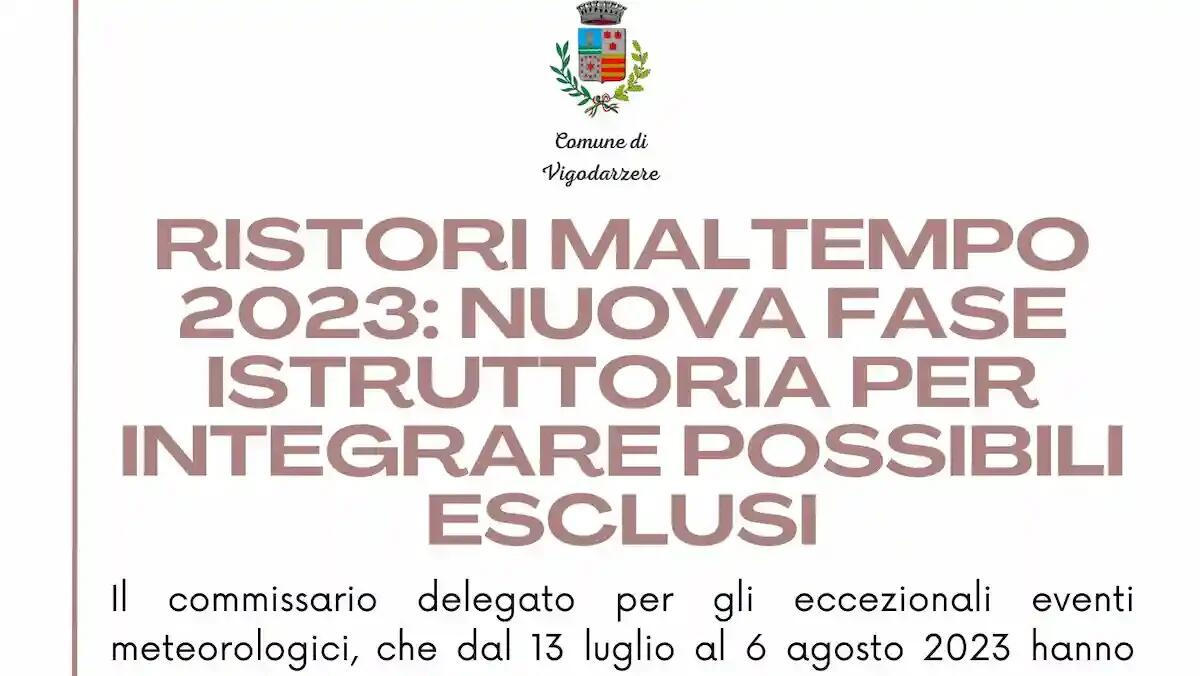 Vigodarzere integra i ristori per danni eventi meteo 2023: verifica entro il 20 giugno - 