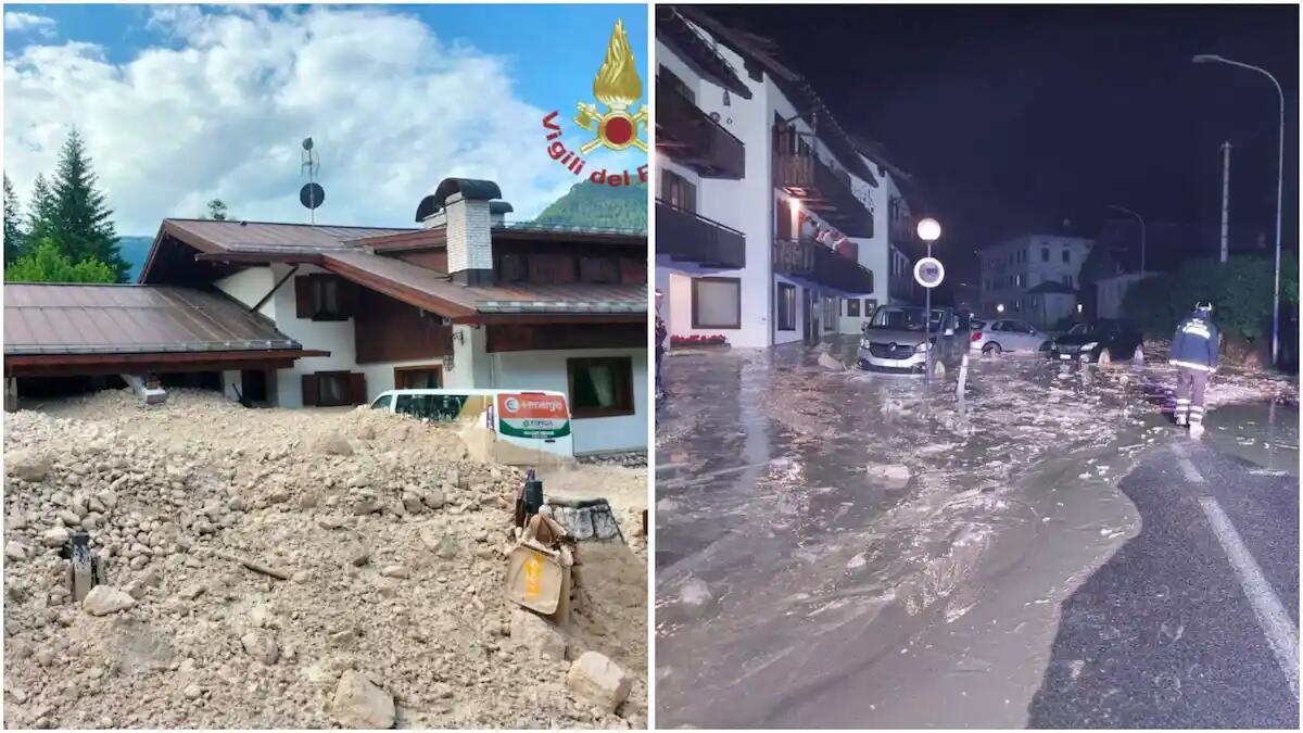 Maltempo, frana travolge un paese: persone bloccate in casa, dichiarato stato di emergenza. Le immagini. - 
