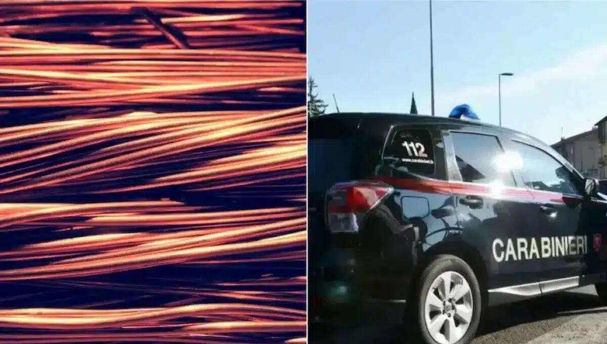 Furto di rame in azienda sventato dai Carabinieri: arrestato 23enne kosovaro, tre complici in fuga -
