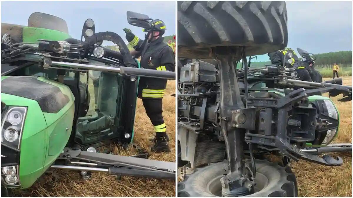 Paura nei campi di Pocenia, si ribalta un trattore: l'agricoltore rimane intrappolato nell'abitacolo - 